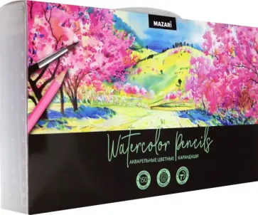 Акварельные цветные карандаши, 150 цветов (M-6185-150) обложка книги