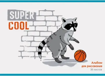 Альбом для рисования 30 листов, Енот-баскетболист (АЛ302166) обложка книги