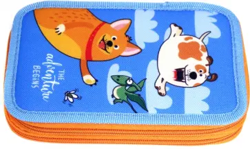 Пенал "Рисованные пёсики", два отделения, ткань (ПН-1659) обложка книги