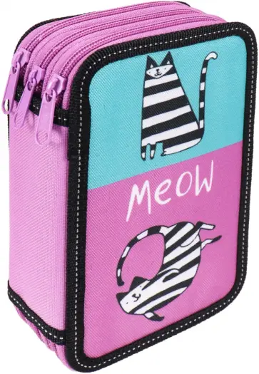 Пенал "Котята-11", три отделения, ткань (ПН-1255) обложка книги