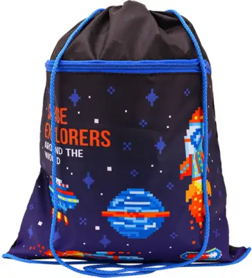 Мешок для обуви с карманом "Пиксельный Космос "(МО-0684) обложка книги