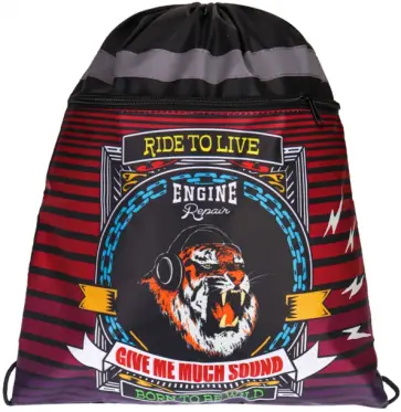 Мешок для обуви с карманом и светоотражающей полосой ТИГР (МО-1085) обложка книги