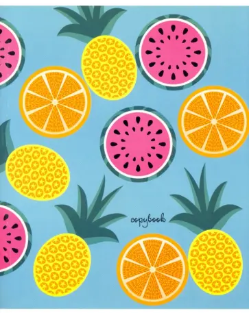 Тетрадь "Фруктовый  микс", А5, 96 листов, линия (С2553-49) обложка книги