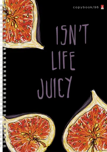 Тетрадь общая на гребне "JUICY LIFE", А4, 96 листов, клетка, в ассортименте (7-96-1121) обложка книги