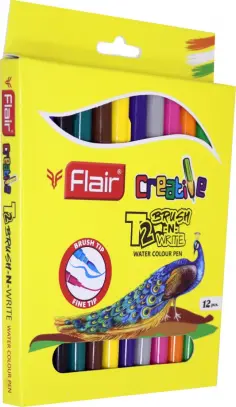 Фломастеры двусторонние "CREATIVE", акварельные, 12 цветов (FA 8018) обложка книги