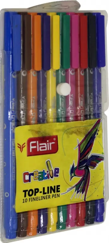 Набор капиллярн ручек "CREATIVE", 0,4 мм., 10 цветов (FA 8020) обложка книги