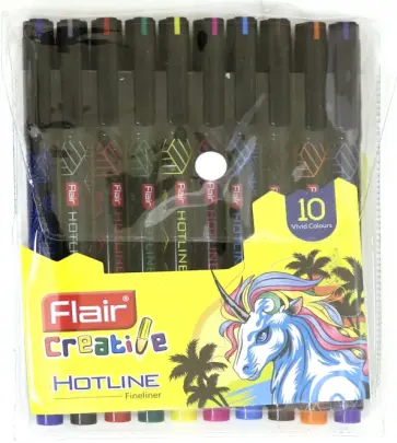 Набор капиллярных ручек "CREATIVE", 0,4 мм., 10 цветов (FA 8021) обложка книги