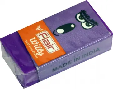 Ластик "WILLY NEON", 34х20х10 мм., в ассортименте (FA 7002) обложка книги