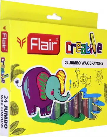 Восковые мелки, круглые, утолщенные "CREATIVE", 24 цвета (FA 8013) обложка книги