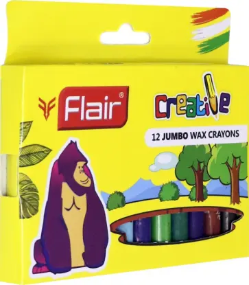 Восковые мелки, круглые, утолщенные "CREATIVE", 12 цветов (FA 8012) обложка книги