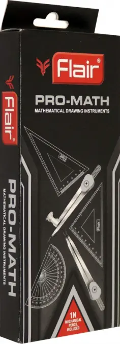 Готовальня "PRO-MATH", 9 предметов (FA 7008) обложка книги