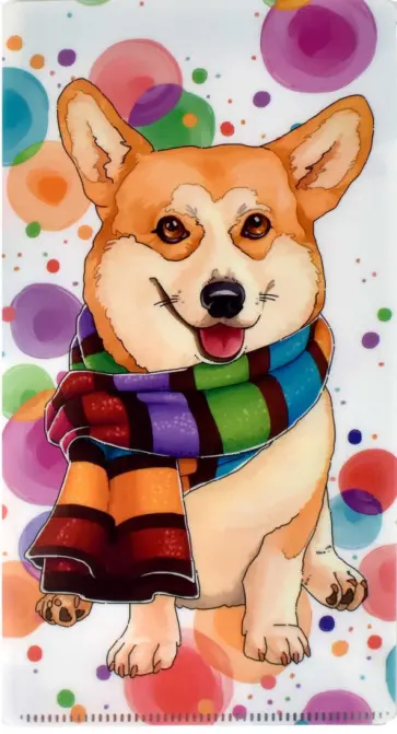 Папка для документов пластиковая 11х20.5 см Корги (53259) обложка книги