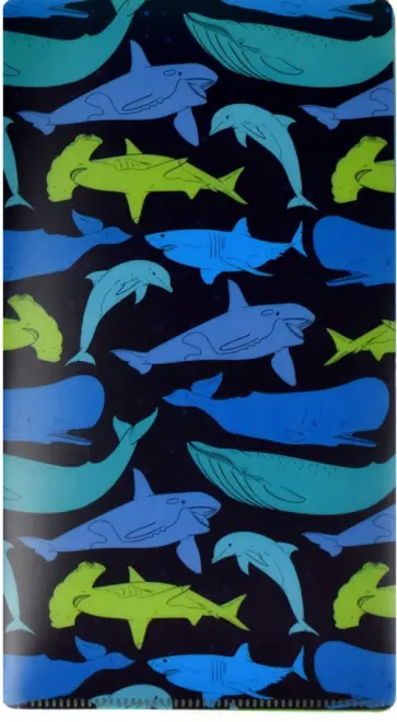 Папка для документов пластиковая 11х20.5 см, Киты (53261) обложка книги