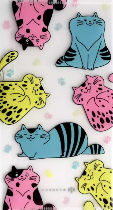 Папка для документов, пластиковая "Кошки", 11,8х22,5 см. (53253) обложка книги