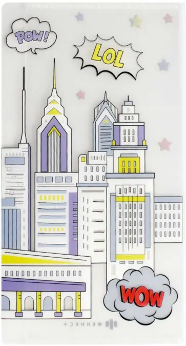 Папка для документов пластиковая 11.8х22.5 см, Город (53254) обложка книги