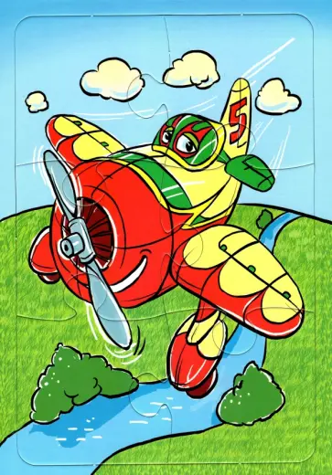 Пазл Самолет, 6 элементов обложка книги