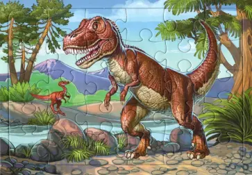 Пазл Динозавр Тиранозавр, 30 деталей обложка книги