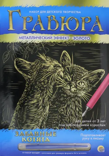 Гравюра А4. Забавные котята (Г-8517) Гравюра А4. Забавные котята (Г-8517) обложка книги