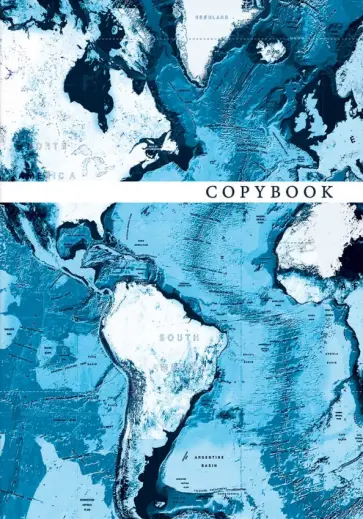 Тетрадь-перевертыш Карта мира, 80 листов, А4, клетка обложка книги