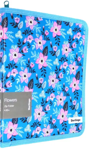 Папка на молнии А5+ "Flowers" (ZF5_A5501) обложка книги