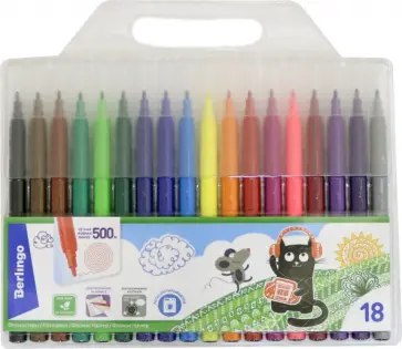 Фломастеры 18 цветов "Жил-был кот" (WP00618) обложка книги