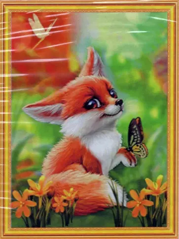 Картина 2 в 1 40х50 см ЛИСЕНОК (M-11656) обложка книги