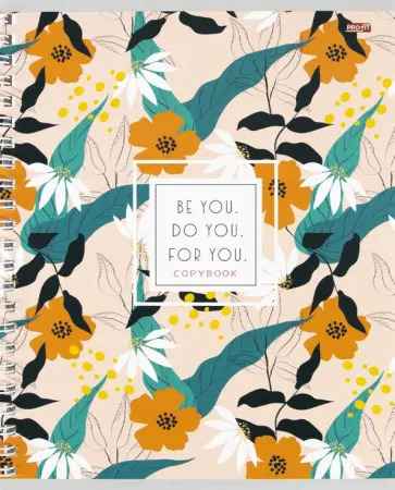 Тетрадь 48 листов, гребень, ЦВЕТОЧНЫЙ РИСУНОК (48-7118) обложка книги