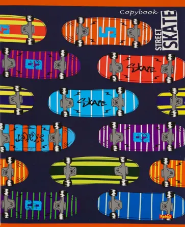 Тетрадь 48 листов, СКЕЙТ-КОЛЛАЖ, ассортимент (48-5829) обложка книги