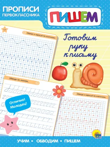 Прописи первоклассника. Готовим руку к письму обложка книги