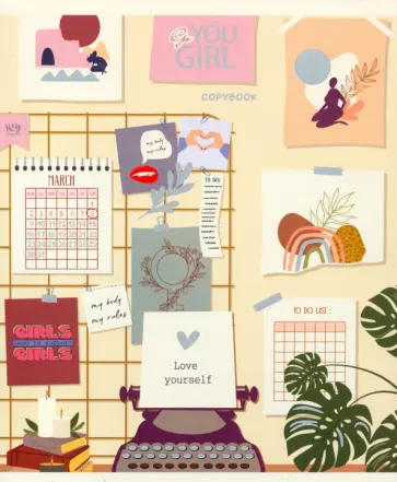 Тетрадь "For girls", А5, 48 листов, клетка, в ассортименте (ТКФ487285) обложка книги