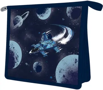 Папка для школьных тетрадей "Космическое путешествие", пластиковая, А5, одно отделение (56598) обложка книги