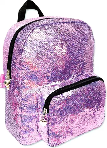 Рюкзак, расшитый сиренево-мятными пайетками, одно отделение, 30х25х8 см. (46434) обложка книги