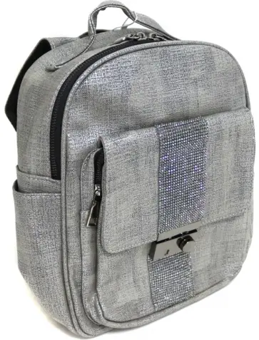 Рюкзак графитовый, искуственная кожа, одно отделение, 29х24х10 см. (46666) обложка книги