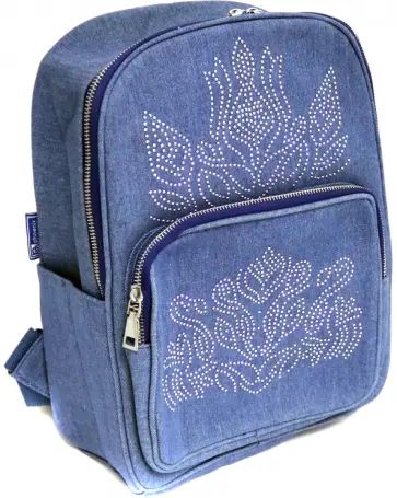 Рюкзак "Узоры. Голубой", одно отделение, 35х26х12 см. (46673) обложка книги
