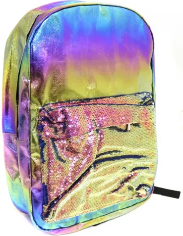 Рюкзак радужный, полиуретан, 41,5х30х13,5 см. (48323) обложка книги