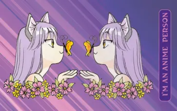 Кардхолдер I'm an anime person (в форме книжки, 215х65 мм) обложка книги