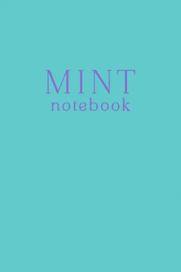 Mint notebook. Блокнот (А5, 32 л., прошитый цветными нитками, тиснение фольгой) обложка книги