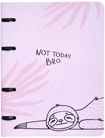 Тетрадь 120 листов, кольцевой механизм, Animals, ленивец (N2618) обложка книги