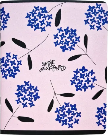 Тетрадь 48 листов, Simple, синие цветы (N2547) обложка книги