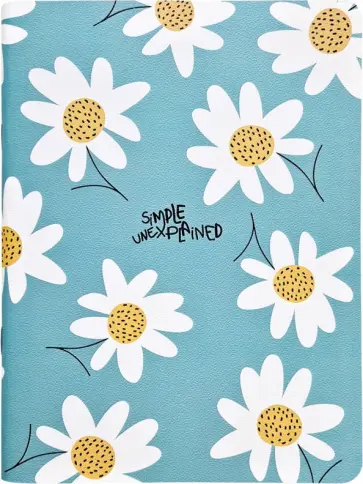 Тетрадь 48 листов, А5+, Simple, ромашки (N2567) обложка книги