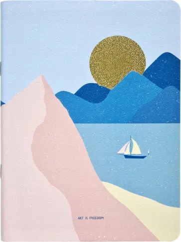 Тетрадь 48 листов, А5+, Golden sun, парусник (N2569) обложка книги