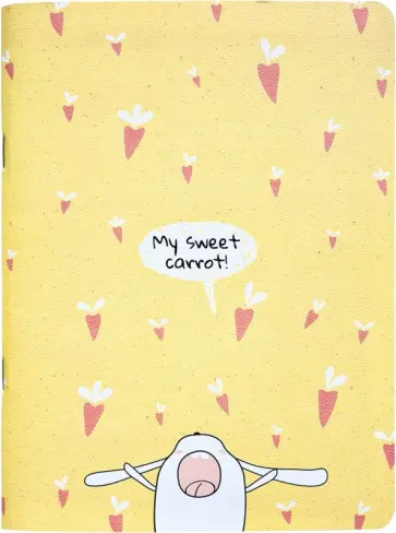 Тетрадь общая "Bunny. Морковки", А5+, 48 листов, клетка (N2573) обложка книги