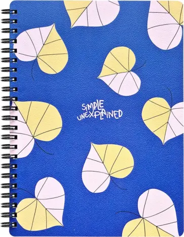 Тетрадь общая на спирали "Simple. Листья", 96 листов, клетка (N2587) обложка книги