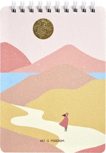 Блокнот (100 листов, 102х142 мм, спираль), Golden sun, девочка (N2657) обложка книги