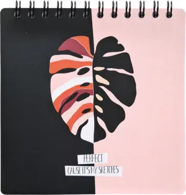 Альбом для рисования на спирали "Abstract. Листок", 172х172 мм., 40 листов (N2600) обложка книги