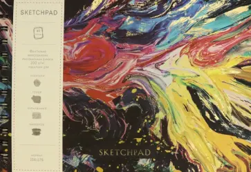 Скетчбук. Жидкий шелк (120 стр, на перфорации, евроспираль, золотое тиснение, бумага слоновая кость) обложка книги