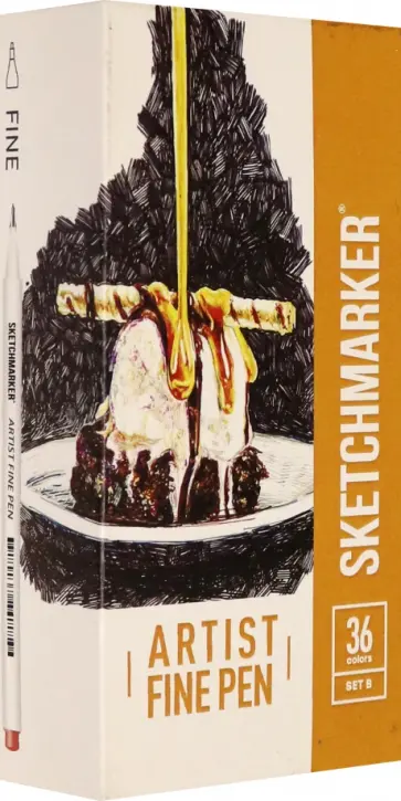 Набор капилярных ручек SetB, 36 цветов обложка книги