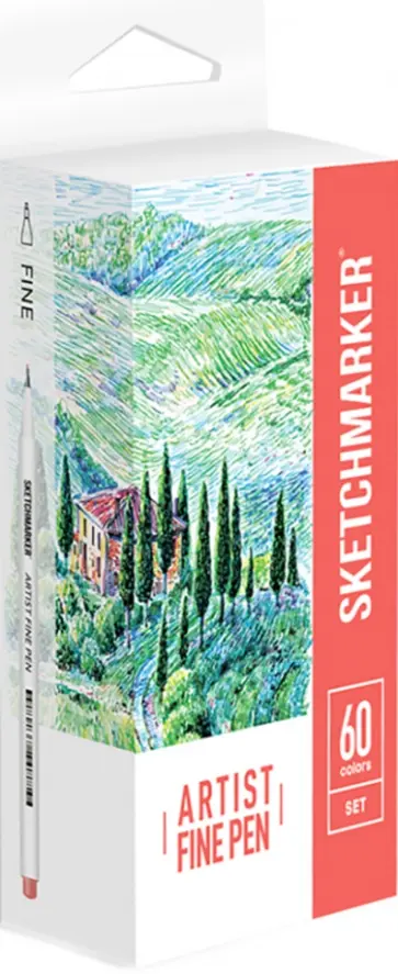 Набор капиллярных ручек, 60 цветов (AFP-60SET) обложка книги
