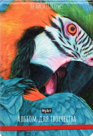 My art. Альбом для творчества. Попугай обложка книги
