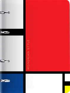 Тетрадь на кольцах 80 листов "Mondrian" (Nr4A5_30726) обложка книги